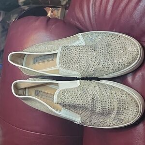 International Concepts. Rhinestone studded rubber soled flat 10